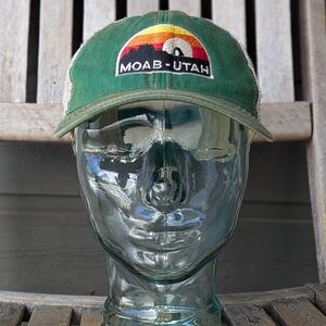 NWOT Moab Utah Embroidered Green Trucker Snapback Hat Cap Unisex One Size
